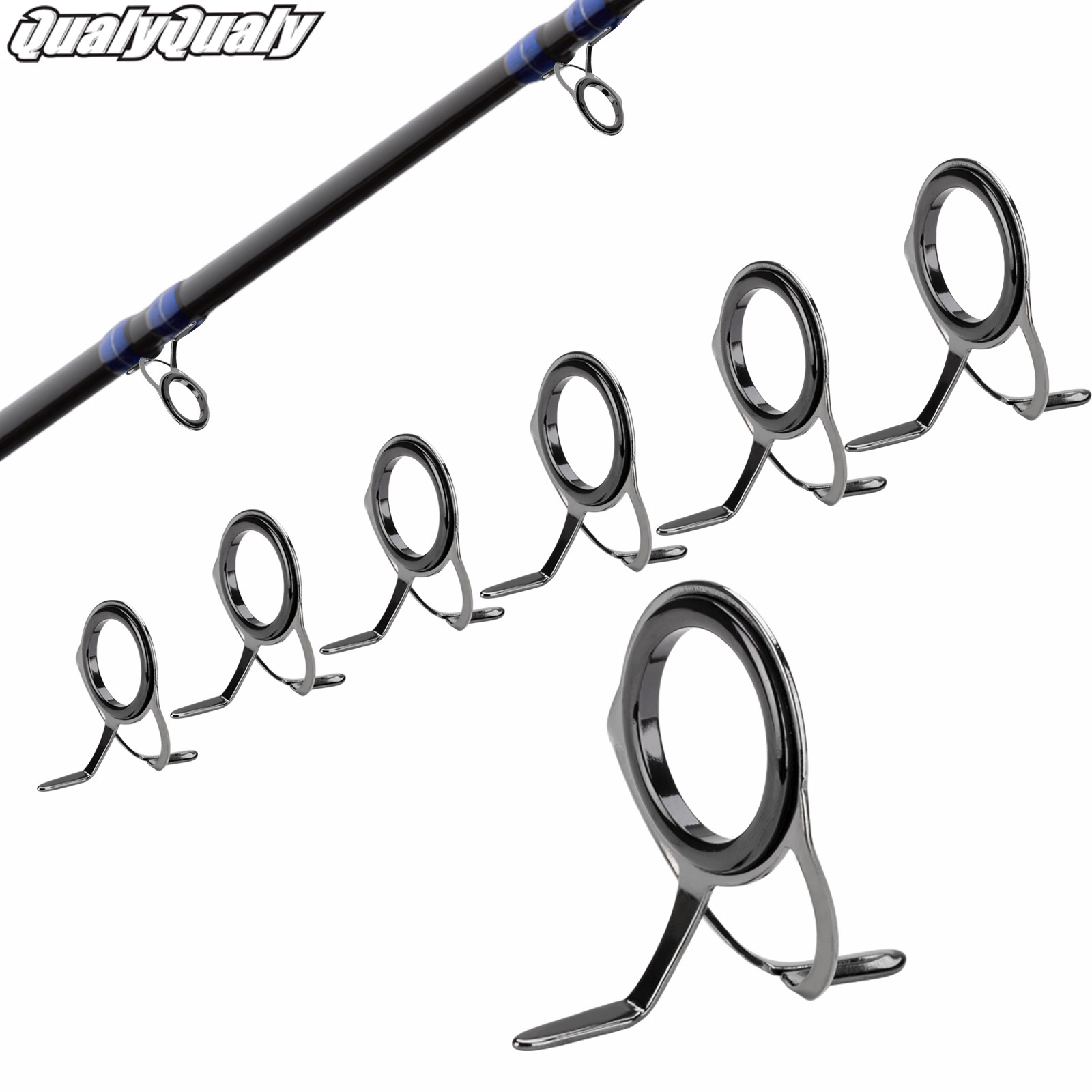 Fishing Rod Building Kit - 7pcs Fishing Rod Guides Repair Kit