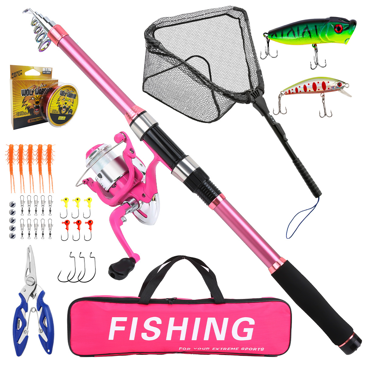 Fishing Pole Set Full Kits Wit - Fishing Rod Combo recension och pris