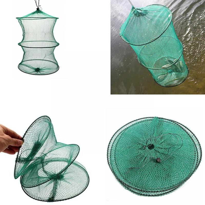 Folding Round Nylon Mesh Metal - Fishing Rod Casting recension och pris