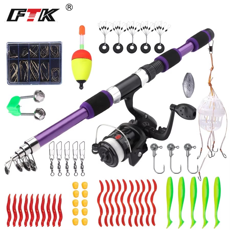 FTK 1.8M Portable Spinning Fis - Fishing Rod Combo recension och pris